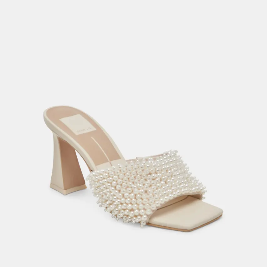 NANDY PEARL HEELS VANILLA PEARLS^Dolce Vita Clearance