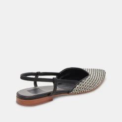 NARAH FLATS BLACK NATURAL RAFFIA^Dolce Vita Online