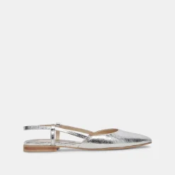 NARAH FLATS SILVER METALLIC LEATHER^Dolce Vita Best
