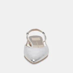 NARAH FLATS SILVER METALLIC LEATHER^Dolce Vita Best