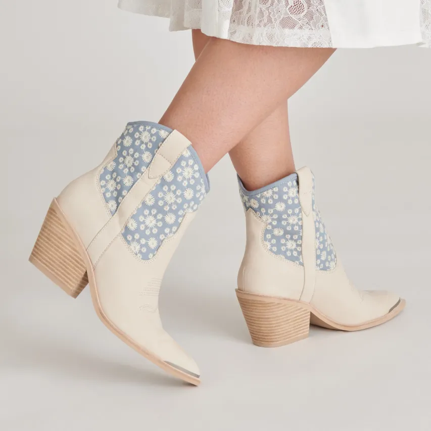 NASHE BOOTIES BLUE FLORAL NUBUCK^Dolce Vita Hot