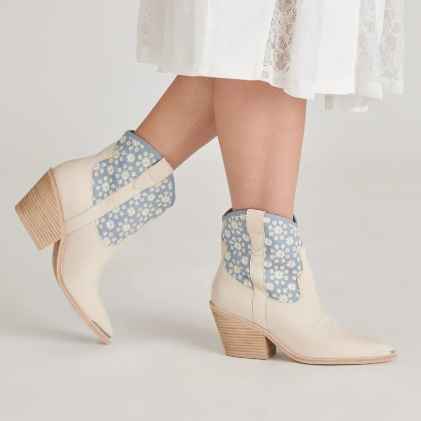 NASHE BOOTIES BLUE FLORAL NUBUCK^Dolce Vita Hot