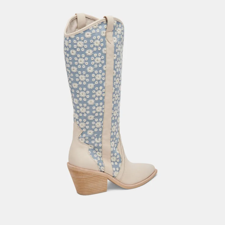 NAVENE BOOTS BLUE FLORAL FABRIC^Dolce Vita Online
