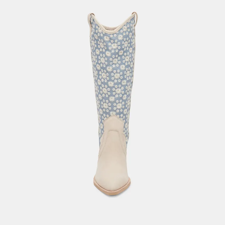 NAVENE BOOTS BLUE FLORAL FABRIC^Dolce Vita Online
