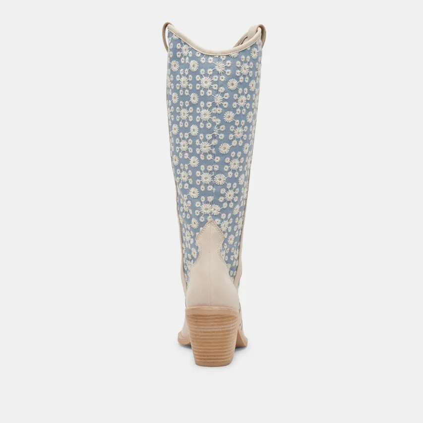 NAVENE BOOTS BLUE FLORAL FABRIC^Dolce Vita Online