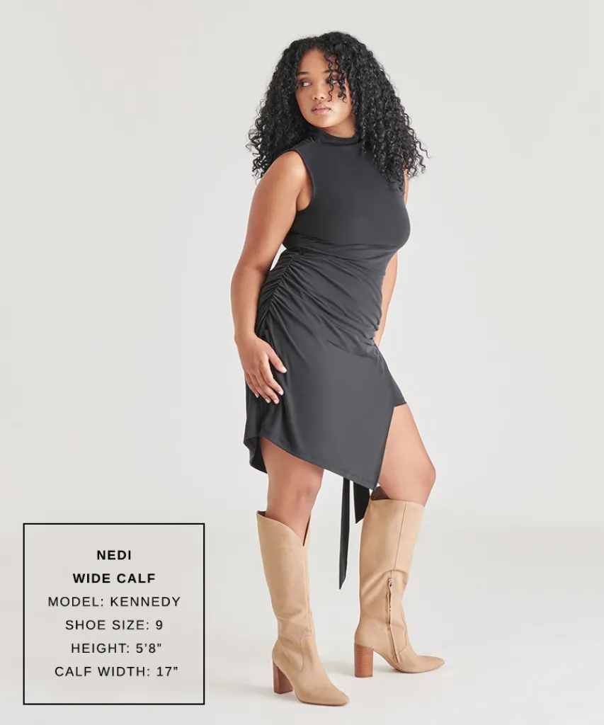 NEDI WIDE CALF BOOTS DUNE NUBUCK^Dolce Vita New