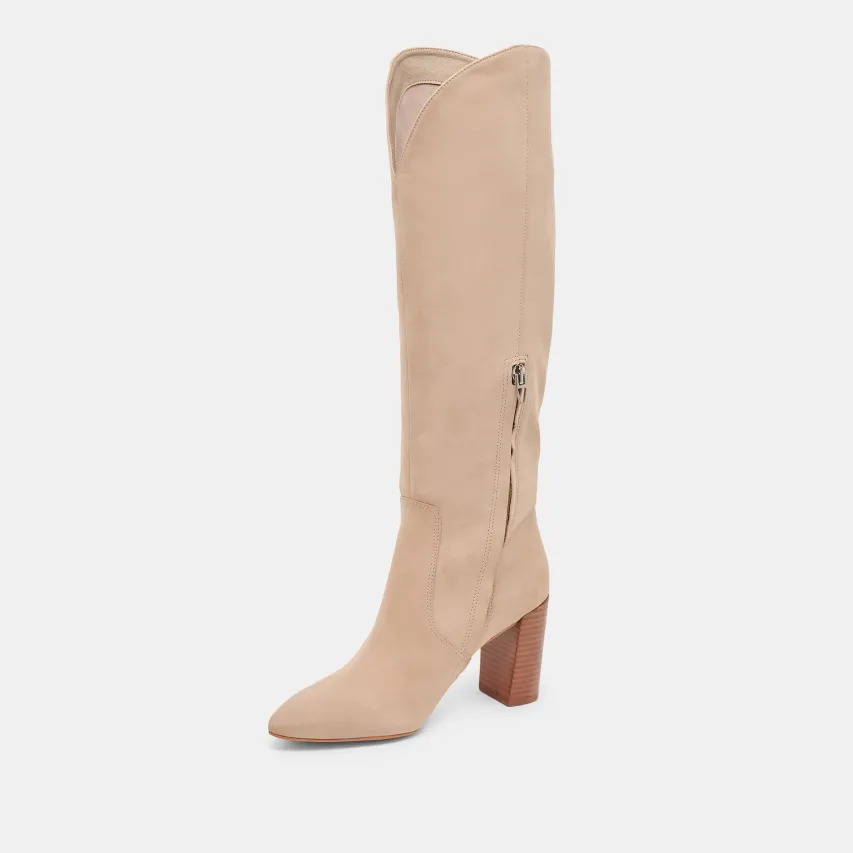 NEDI WIDE CALF BOOTS DUNE NUBUCK^Dolce Vita New