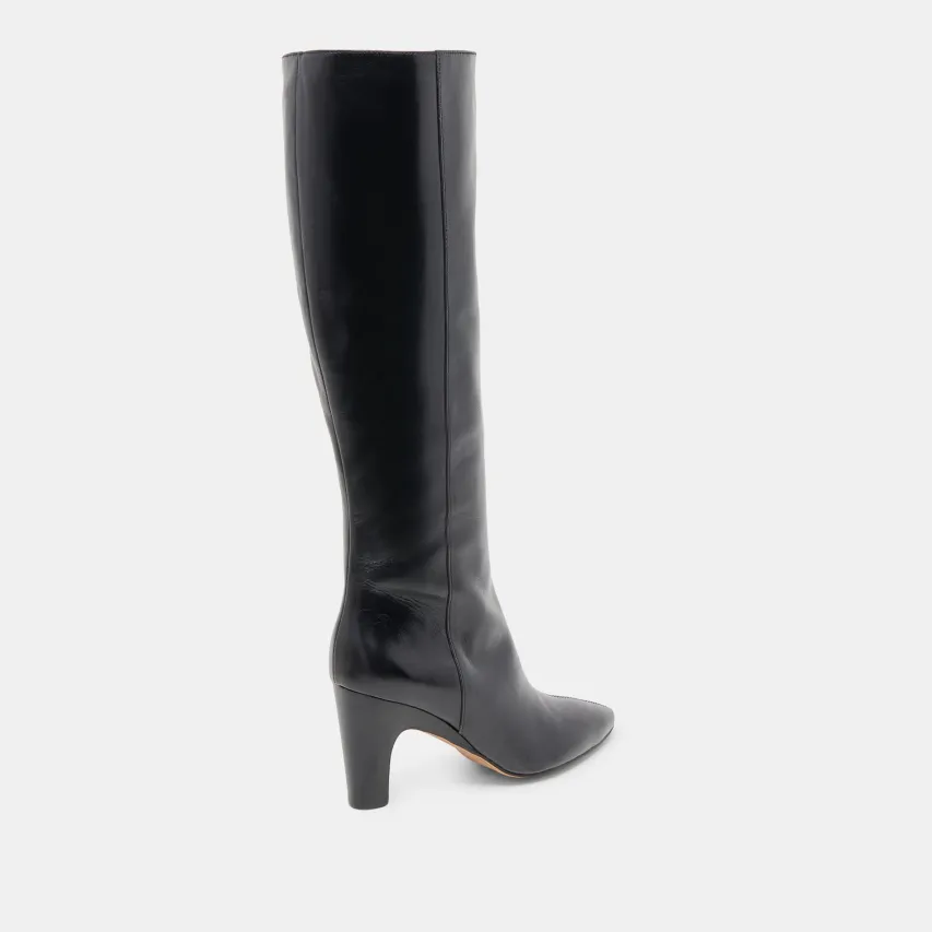 NELAS BOOTS BLACK LEATHER^Dolce Vita Online