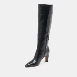 NELAS BOOTS BLACK LEATHER^Dolce Vita Online