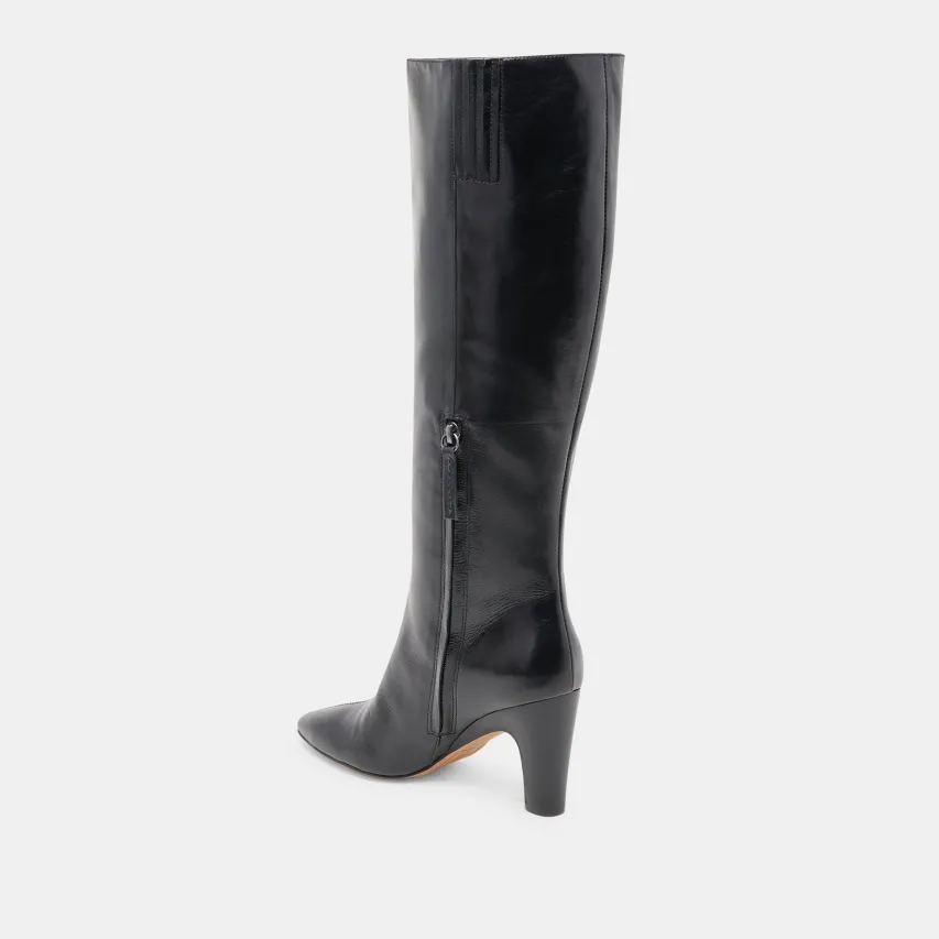 NELAS BOOTS BLACK LEATHER^Dolce Vita Online