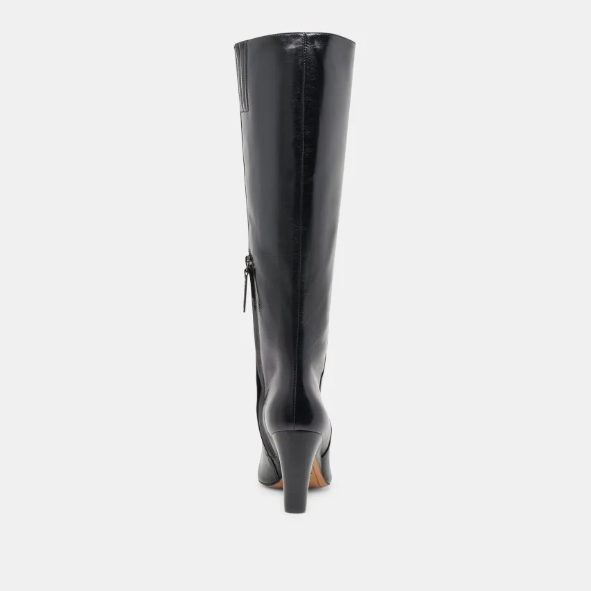 NELAS BOOTS BLACK LEATHER^Dolce Vita Online