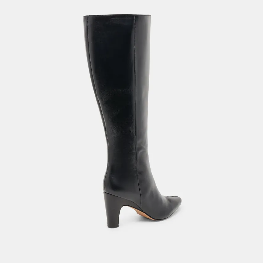 NELAS WIDE CALF BOOTS BLACK LEATHER^Dolce Vita Hot