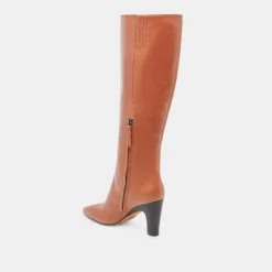 NELAS WIDE CALF BOOTS COGNAC LEATHER^Dolce Vita Sale