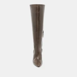 NELAS WIDE CALF BOOTS DARK OLIVE LEATHER^Dolce Vita Hot