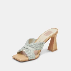 NITRO WIDE HEELS MINT RAFFIA^Dolce Vita New