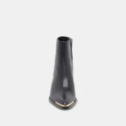 NONAH BOOTIES BLACK LEATHER^Dolce Vita Clearance