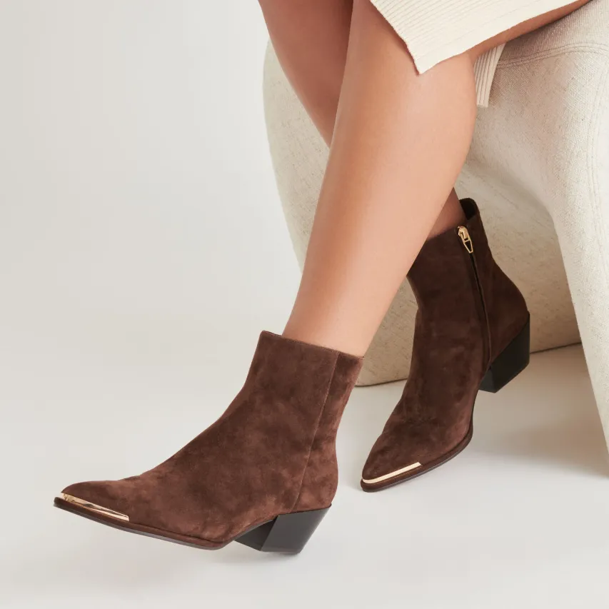 NONAH BOOTIES DK BROWN SUEDE^Dolce Vita Sale