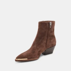 NONAH BOOTIES DK BROWN SUEDE^Dolce Vita Sale