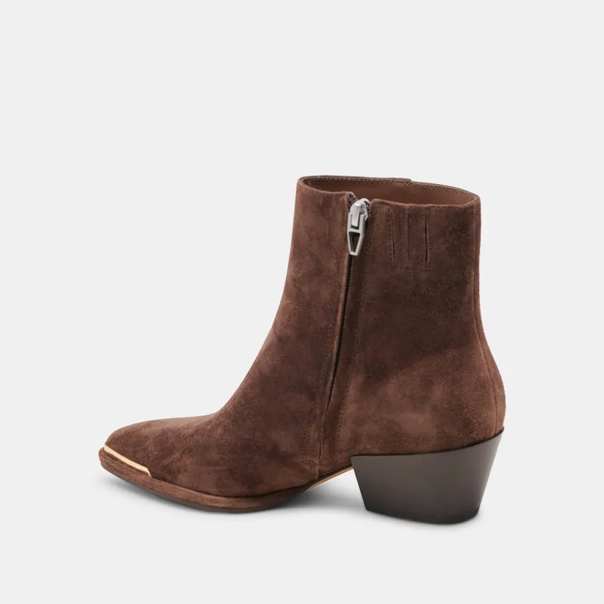 NONAH BOOTIES DK BROWN SUEDE^Dolce Vita Sale