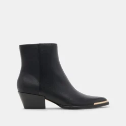 NONAH WIDE BOOTIES BLACK LEATHER^Dolce Vita Best