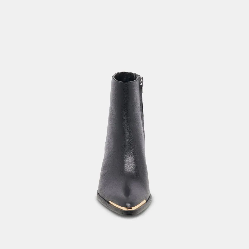 NONAH WIDE BOOTIES BLACK LEATHER^Dolce Vita Best