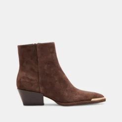 NONAH WIDE BOOTIES DK BROWN SUEDE^Dolce Vita Fashion