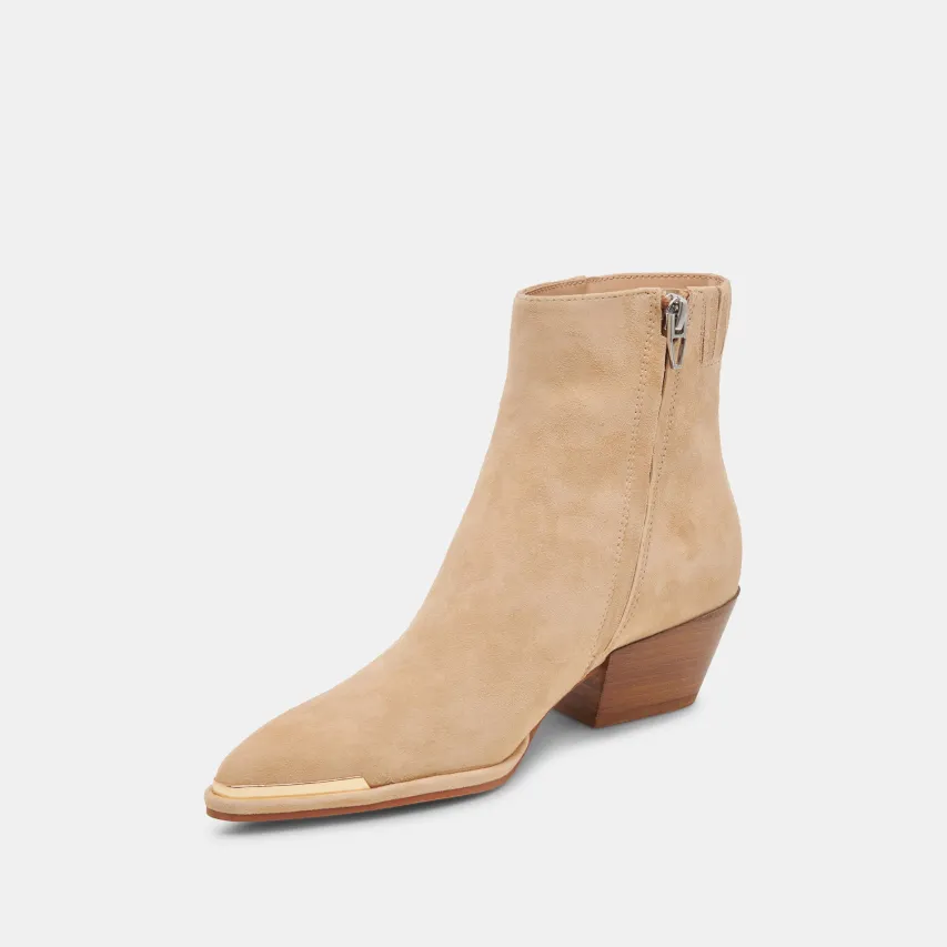 NONAH WIDE BOOTIES TAN SUEDE^Dolce Vita Clearance