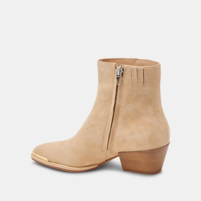 NONAH WIDE BOOTIES TAN SUEDE^Dolce Vita Clearance