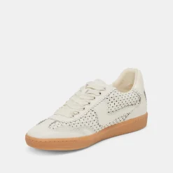 NOTICE EYELET PERF SNEAKERS WHITE LEATHER^Dolce Vita Hot