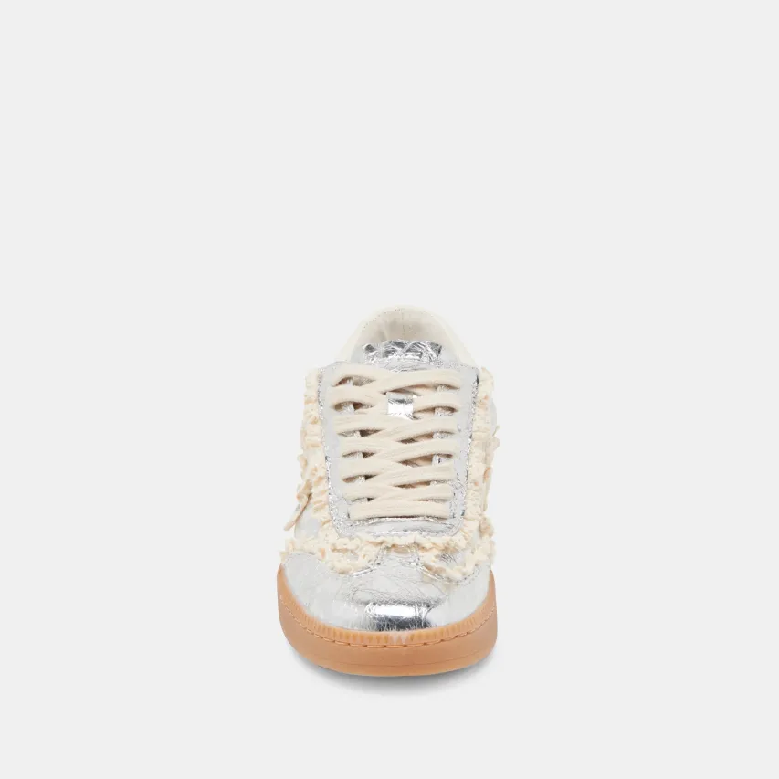 NOTICE LACE SNEAKERS SILVER DISTRESSED LEATHER^Dolce Vita Outlet