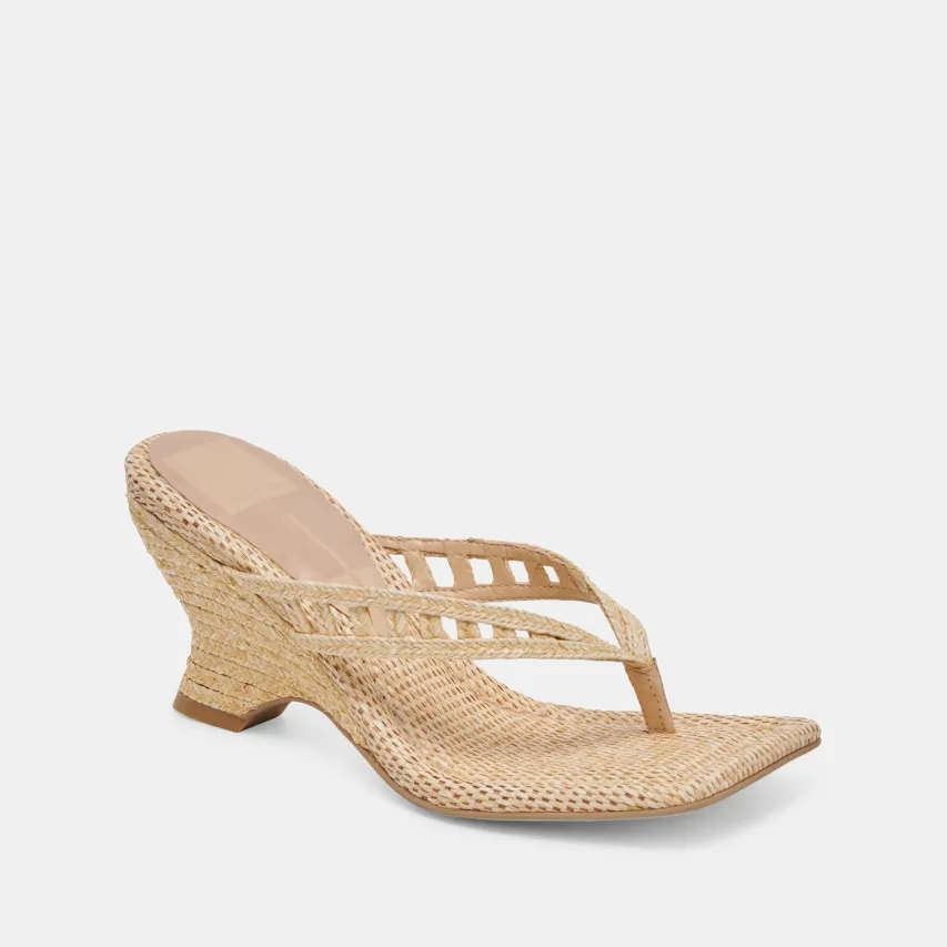 NULLAH WEDGES LT NATURAL RAFFIA^Dolce Vita Fashion