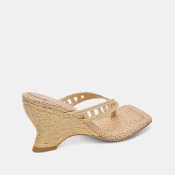 NULLAH WEDGES LT NATURAL RAFFIA^Dolce Vita Fashion