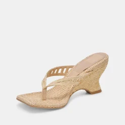 NULLAH WEDGES LT NATURAL RAFFIA^Dolce Vita Fashion