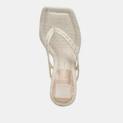 NULLAH WEDGES OATMEAL RAFFIA^Dolce Vita Online