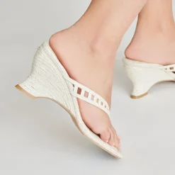 NULLAH WEDGES OATMEAL RAFFIA^Dolce Vita Online