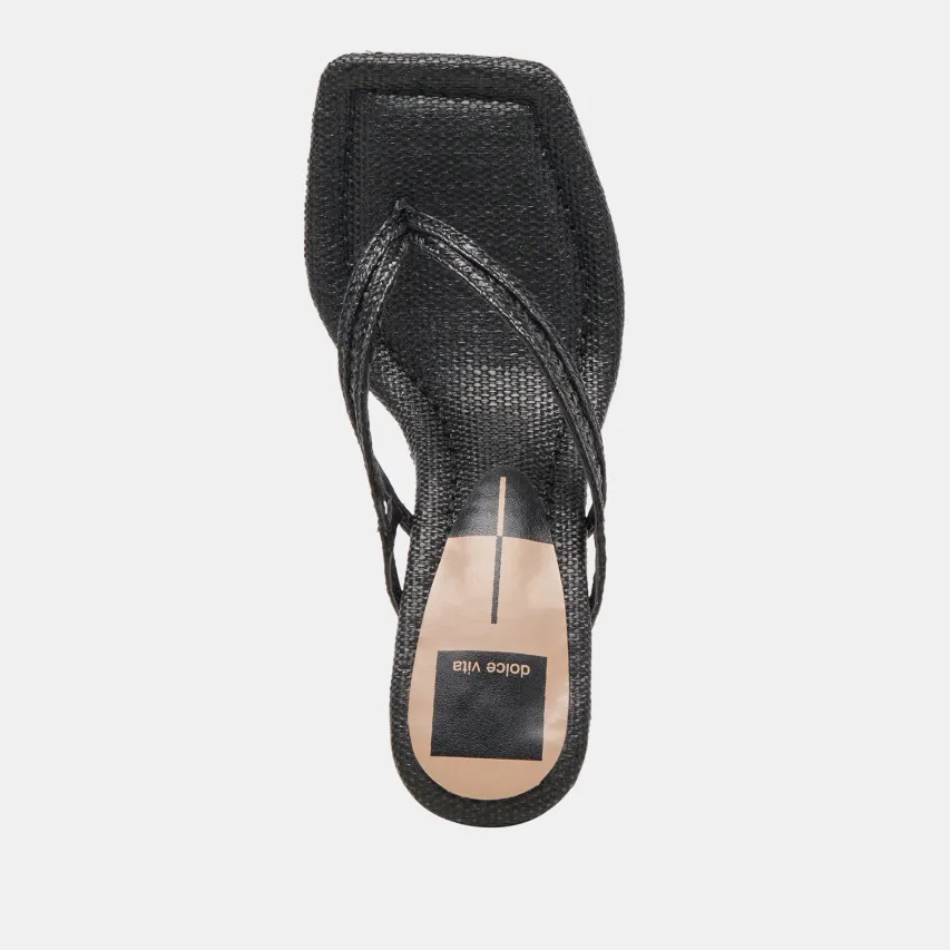NULLAH WEDGES ONYX RAFFIA^Dolce Vita Outlet