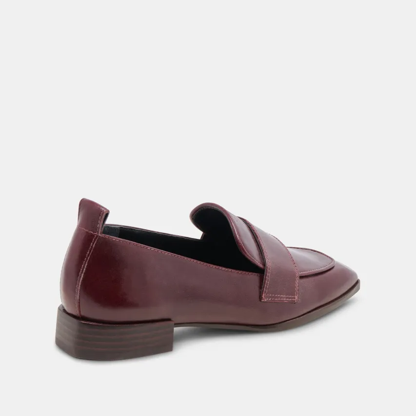 NYGEL LOAFERS CRANBERRY LEATHER^Dolce Vita Online