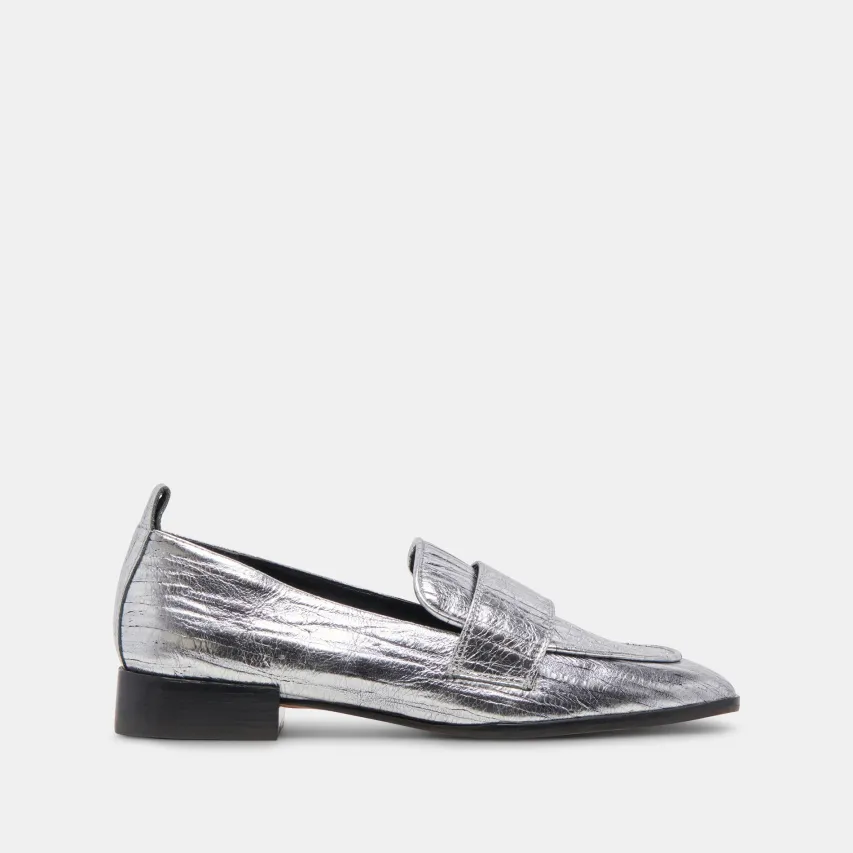 NYGEL LOAFERS GRAPHITE METALLIC LEATHER^Dolce Vita Online