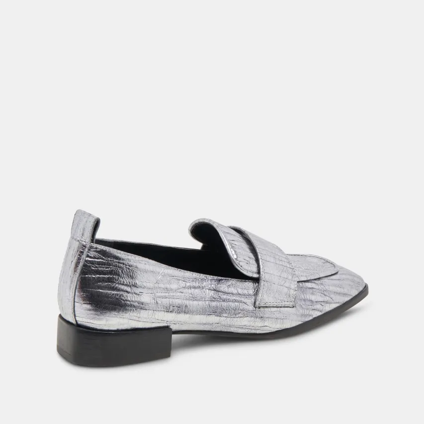 NYGEL LOAFERS GRAPHITE METALLIC LEATHER^Dolce Vita Online