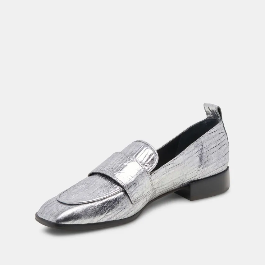 NYGEL LOAFERS GRAPHITE METALLIC LEATHER^Dolce Vita Online