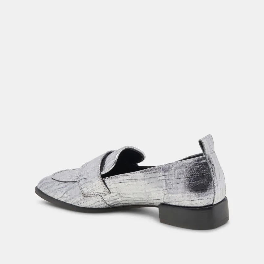 NYGEL LOAFERS GRAPHITE METALLIC LEATHER^Dolce Vita Online