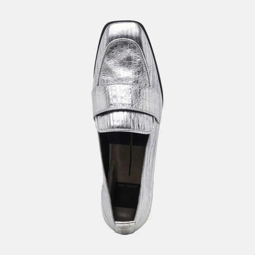 NYGEL LOAFERS GRAPHITE METALLIC LEATHER^Dolce Vita Online