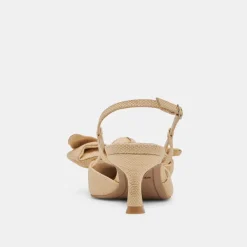 ODELA BOW HEELS NATURAL WOVEN RAFFIA^Dolce Vita Best