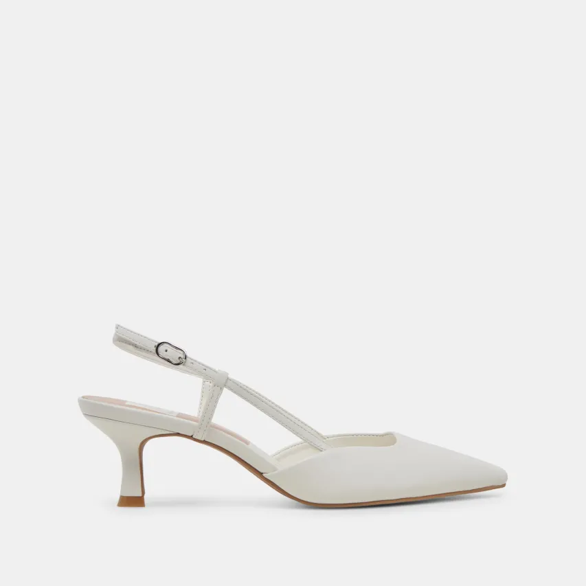 ODELA HEELS WHITE LEATHER^Dolce Vita Best