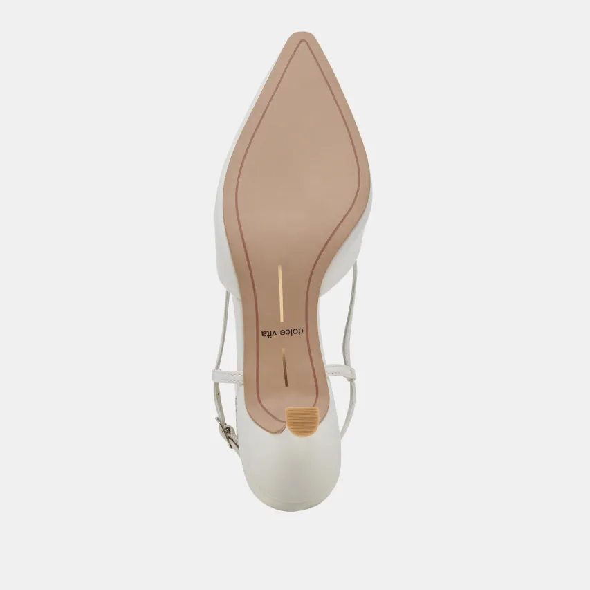 ODELA HEELS WHITE LEATHER^Dolce Vita Best