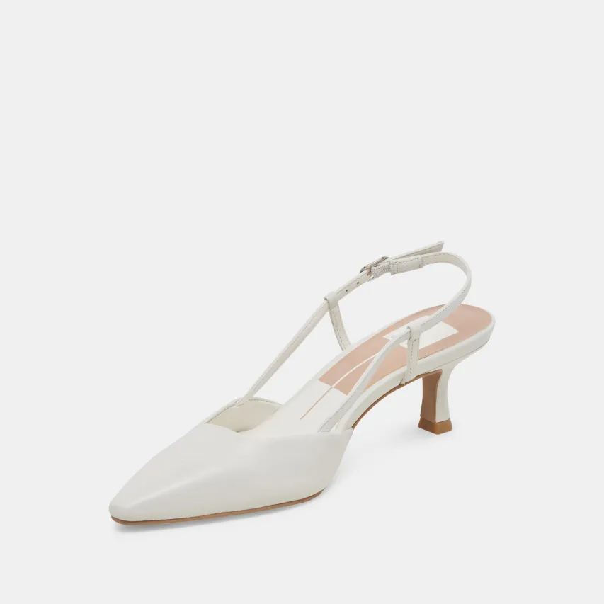 ODELA HEELS WHITE LEATHER^Dolce Vita Best