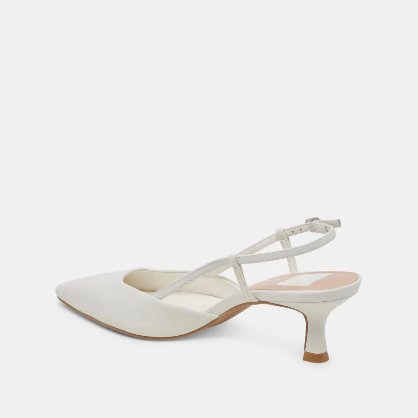 ODELA HEELS WHITE LEATHER^Dolce Vita Best