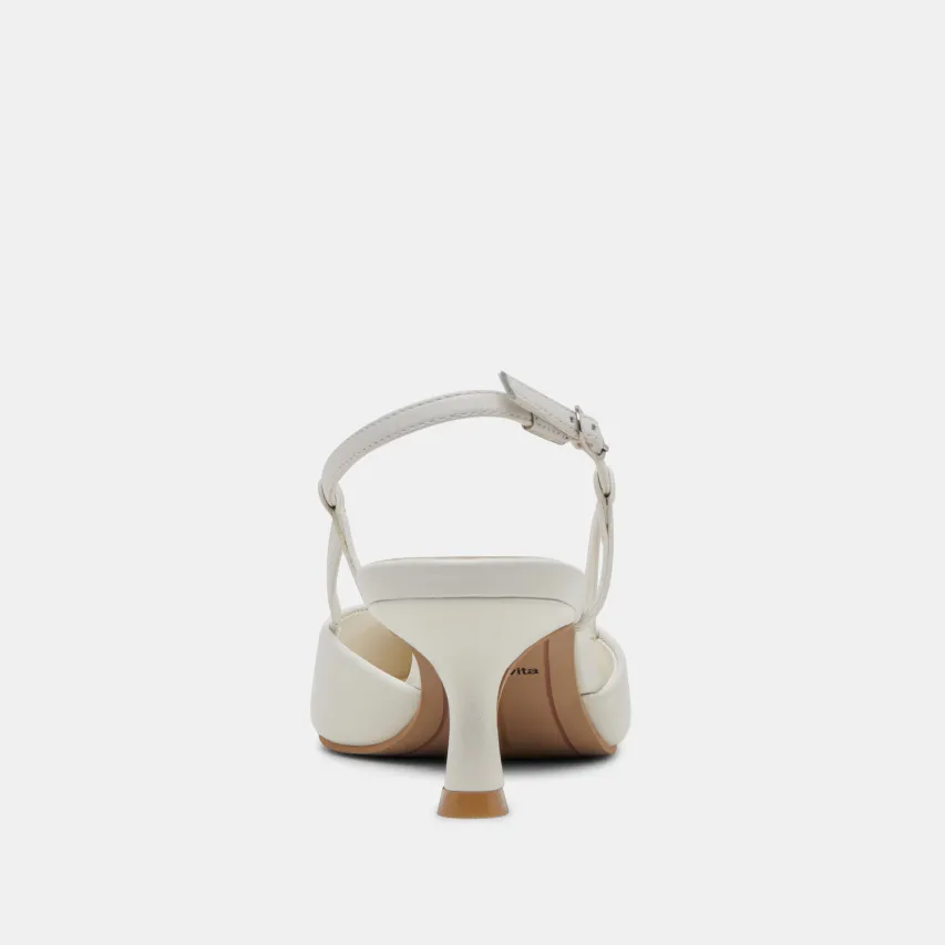 ODELA HEELS WHITE LEATHER^Dolce Vita Best