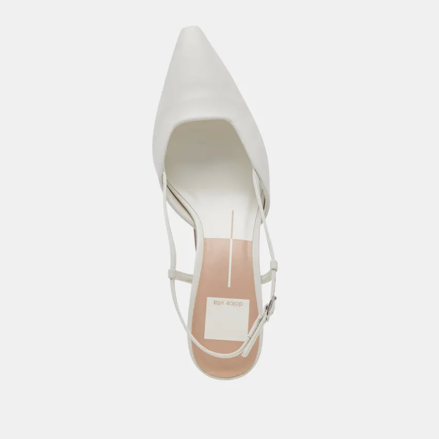 ODELA HEELS WHITE LEATHER^Dolce Vita Best