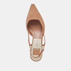 ODELA WIDE HEELS TOFFEE SUEDE^Dolce Vita Online
